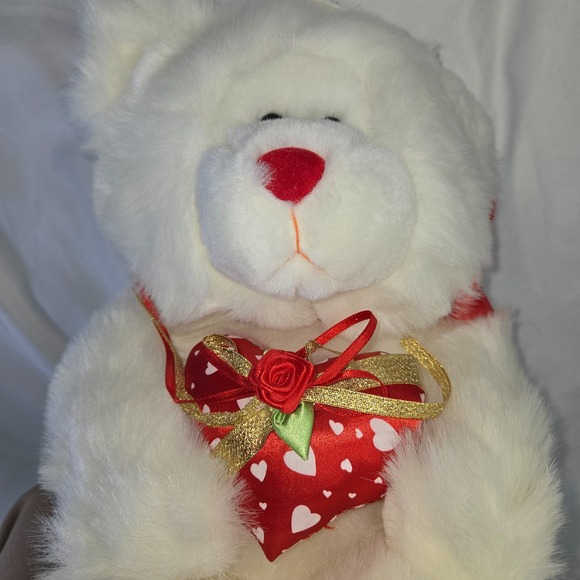 Vintage Valentine's Day Teddy Bears Walmart White Red Early 2000s Never Handled - Picture 3 of 16